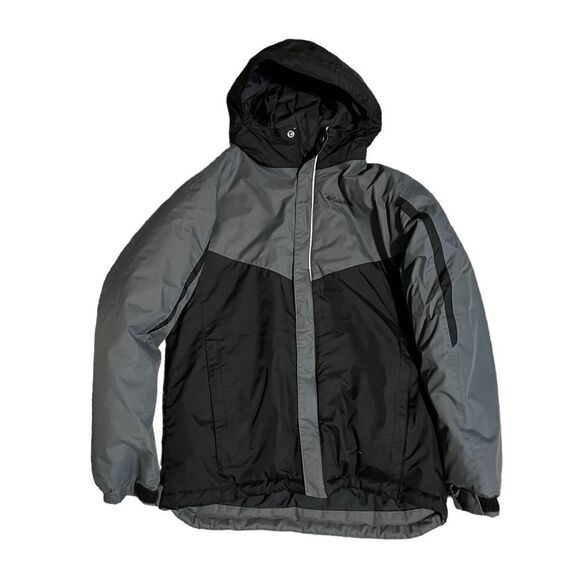 COLUMBIA Winter Jacket Gray Black Size Large (14/16) - Picture 1 of 8